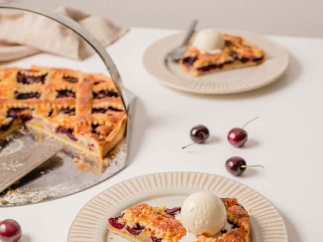 Tarte aux cerises maison