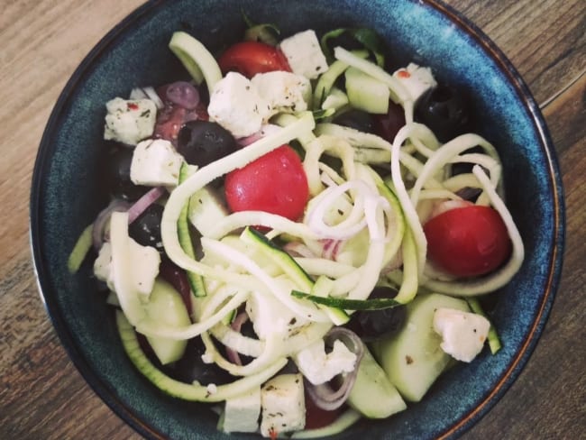 Zoodle à la grecque : des spaghetti de courgettes