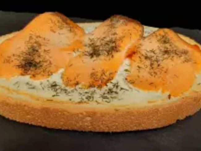 Bruschetta au saumon fumé