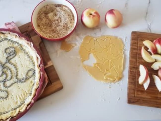 Tarte aux nectarines façon amandine