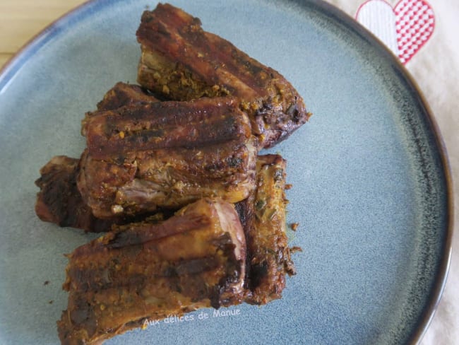 Ribs de porc au curry au grill-plancha