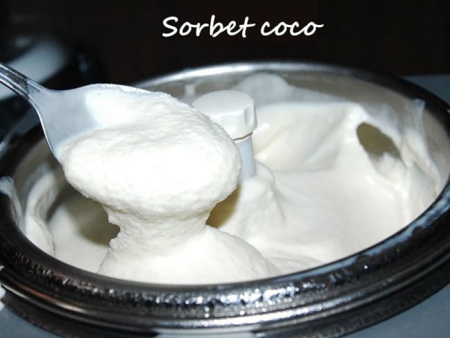 Sorbet coco à la sorbetière