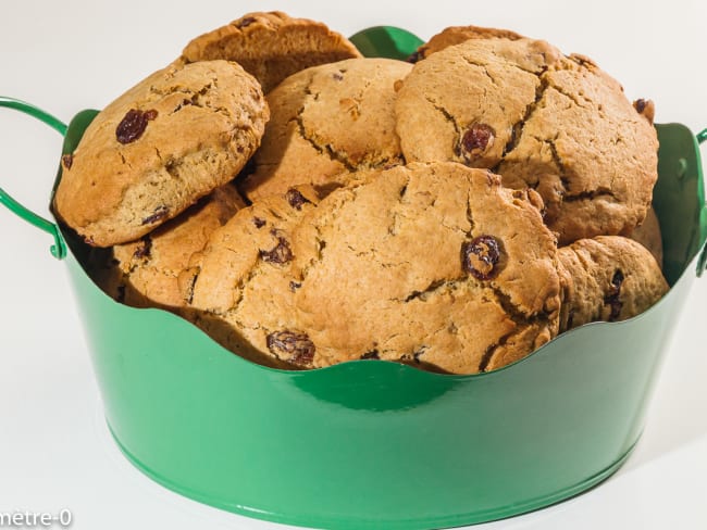 Cookies au sucre de canne et raisins secs