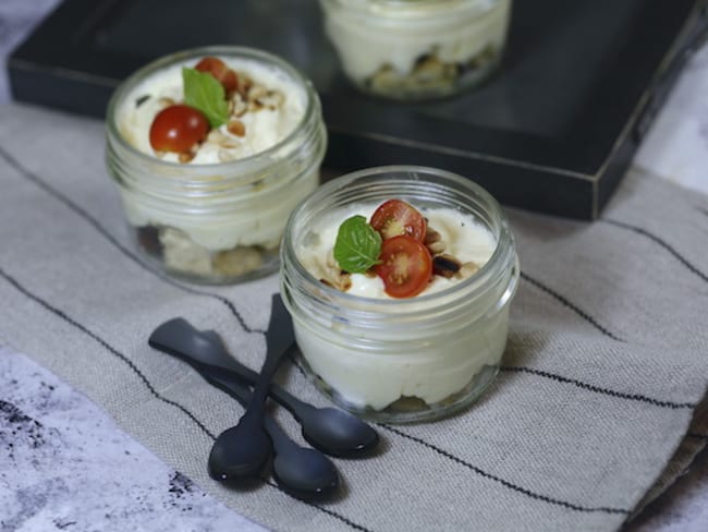 Tiramisu parmesan et tomates confites