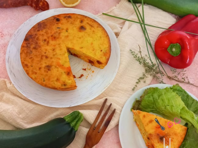 Gâteau de semoule aux courgettes au Companion