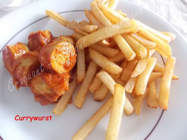 Currywurst au ketchup