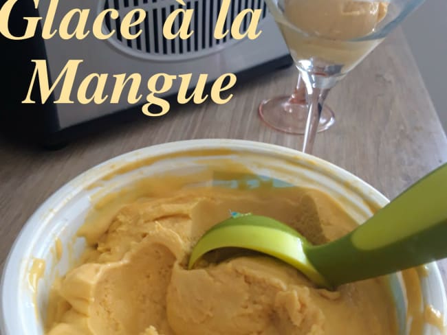 Glace à la mangue bien onctueuse