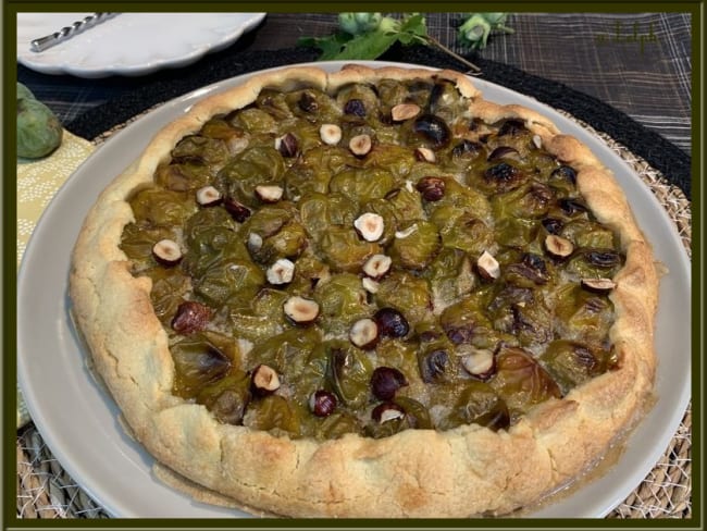 Tarte rustique aux prunes et noisettes (Thermomix)