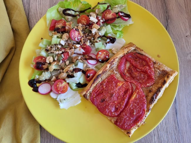 Tarte d'été tomate et moutarde