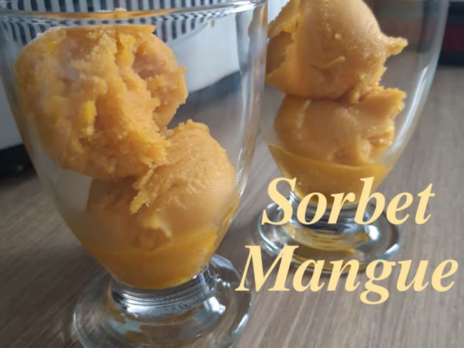 Sorbet maison à la mangue