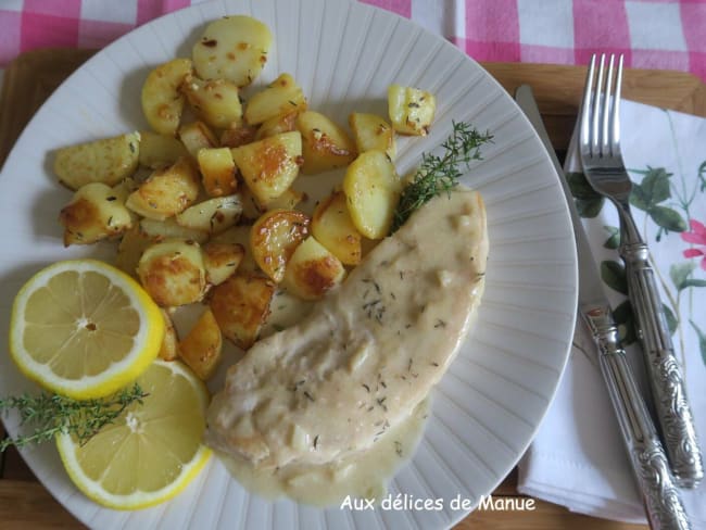 Blancs de poulet crémeux au citron et fromage parmesan