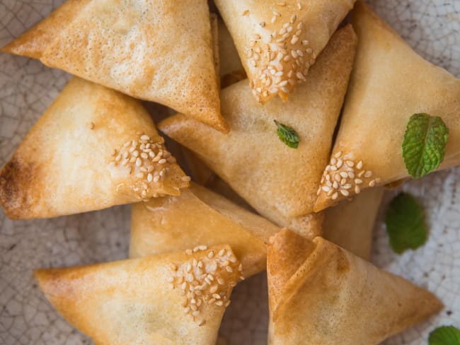 Bricks au fromage de fromage feta et menthe