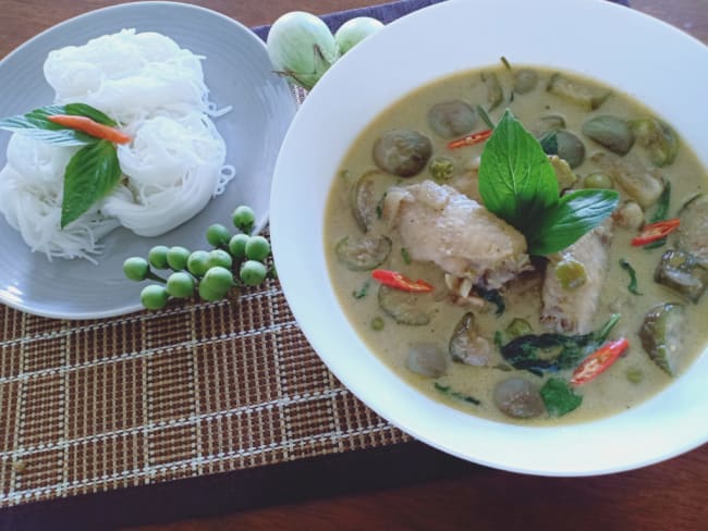 Curry vert thaï au poulet