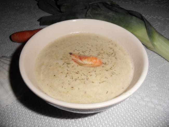 Soupe de poisson antigaspi au bouillon de carcasses de crevettes