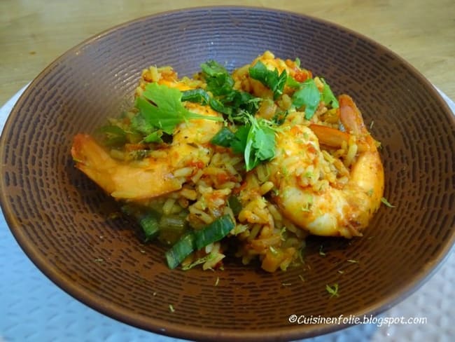 Jambalaya de gambas de la Nouvelle Orléans, Louisiane, Etats-Unis