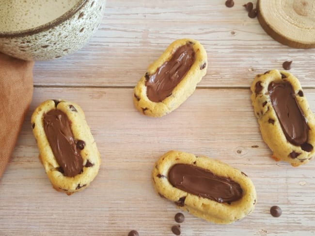 Cookies fourrés à la pâte à tartiner