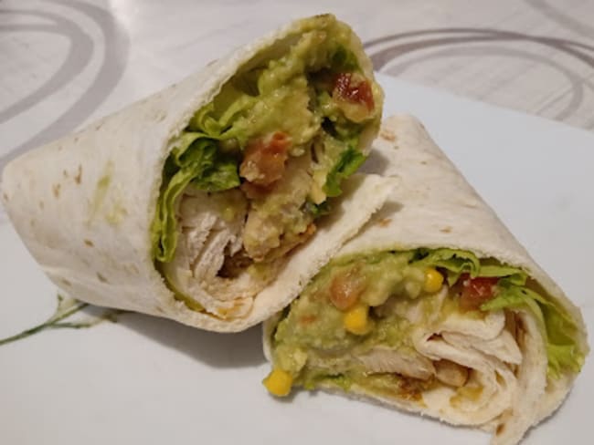 Les wraps poulet avocat