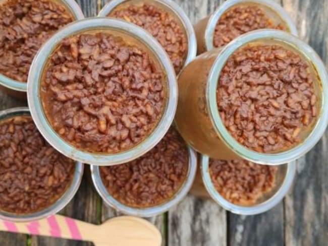 Riz au lait chocolat, cuisson à l'étuvée