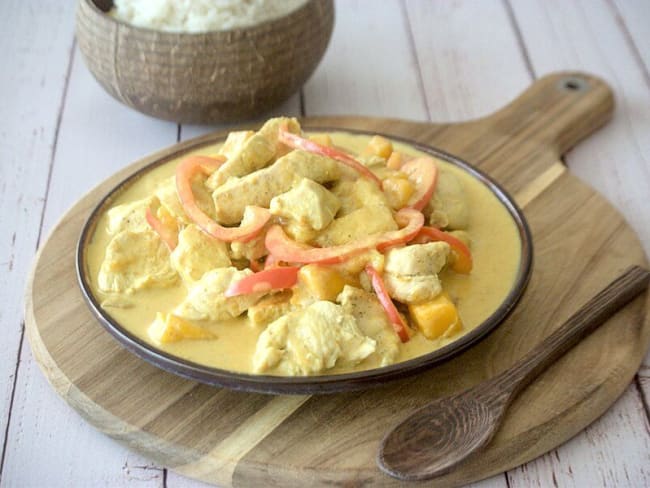 Poulet au Curry Mangue-Coco