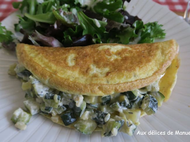 Omelette à la courgette au St-Môret