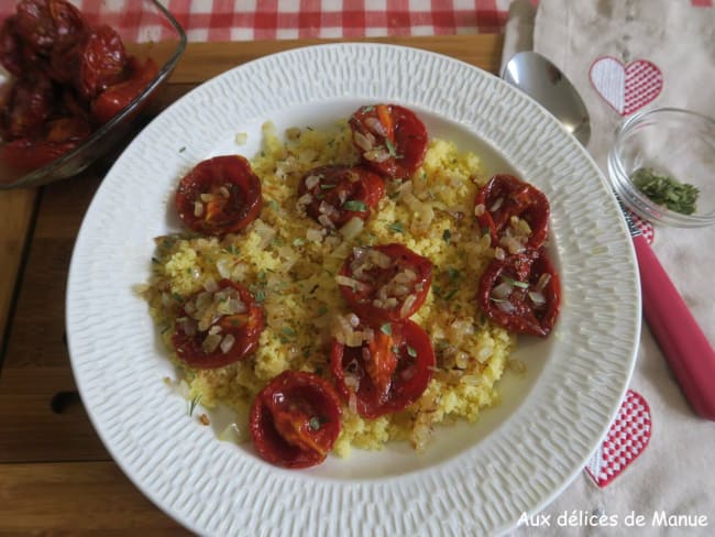 Couscous aux tomates rôties