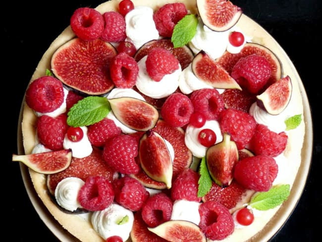 Tarte figues et framboises