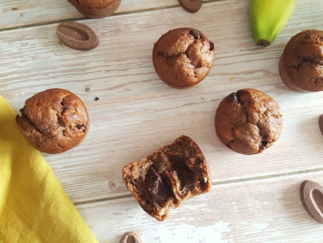 Muffins banane et chocolat