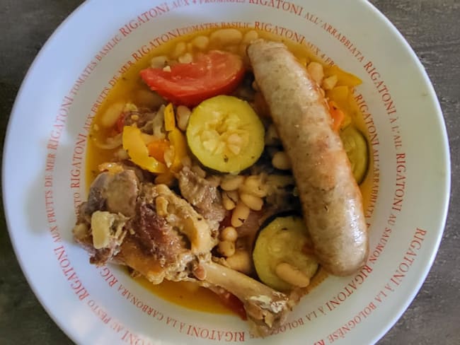 Cassoulet d'été aux légumes aux haricots coco de Paimpol