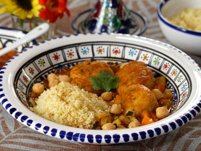 Couscous de boulettes de poisson