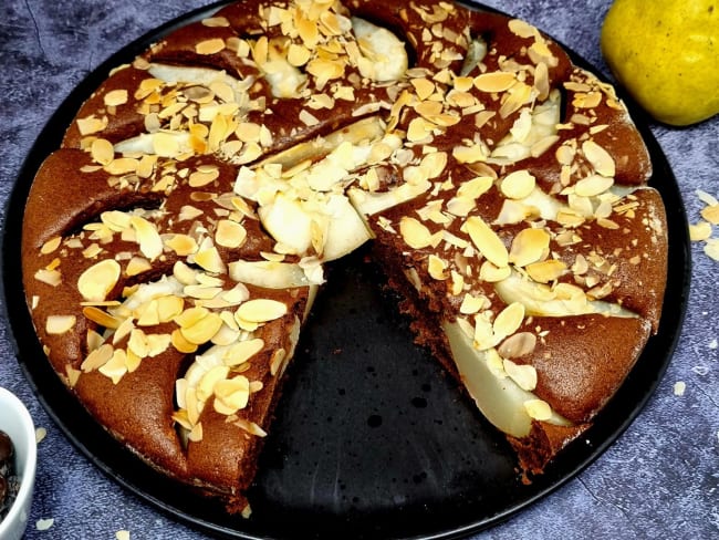 Gâteau poires, chocolat et huile d'olive