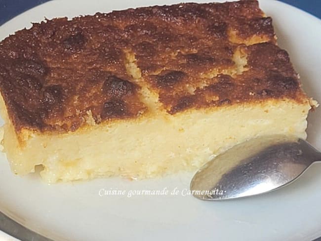 Gâteau délice au jus de citron et limoncello maison