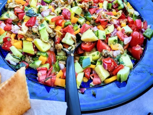 Salade d’aubergines fumées  : Blog de cuisine de l'AMAP Belles Fontaines de la vallée