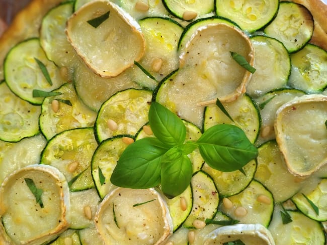 Tarte fine aux courgettes et au fromage de chèvre