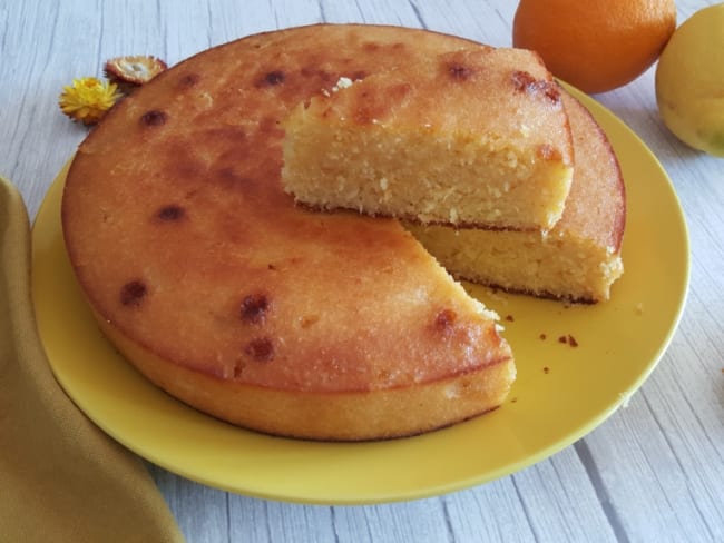 Cake à la semoule, noix de coco et oranges d'après Yotam Ottolenghi