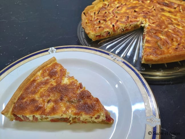 Quiche jambon poivron