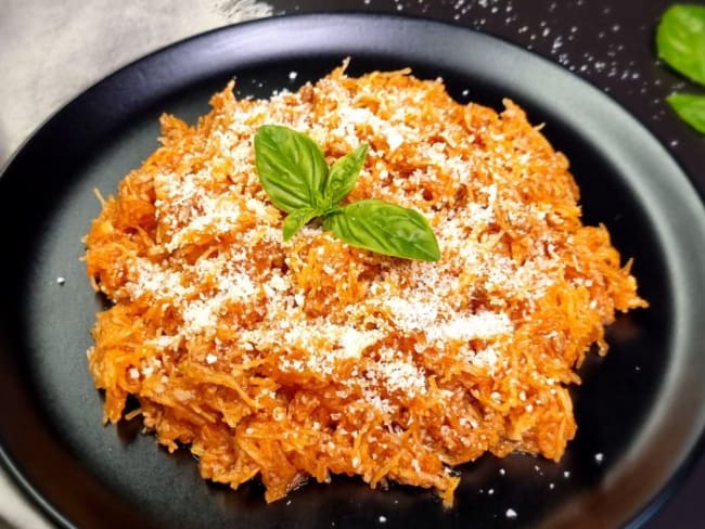 Courge spaghetti bolognaise