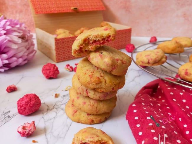 Cookies aux pralines roses