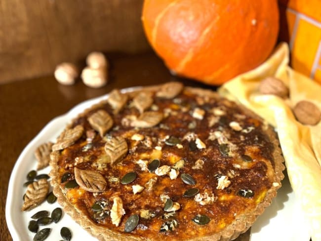 Tarte d’automne au potimarron et bacon