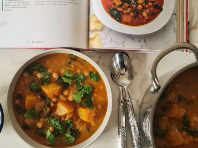 Curry de pois chiches et courge butternut