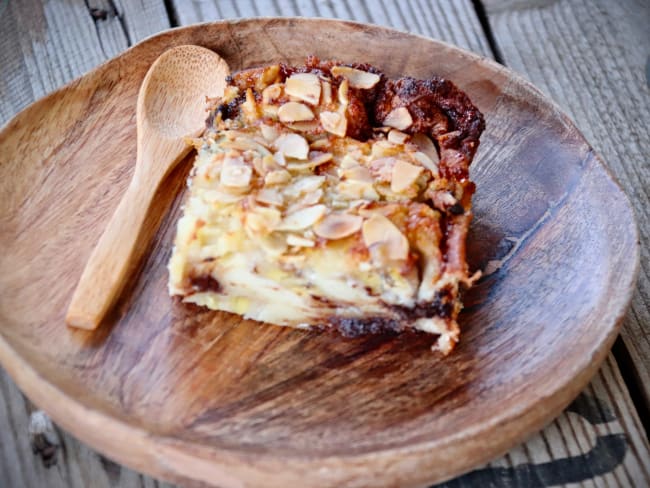 Clafoutis aux bananes caramélisées et au chocolat