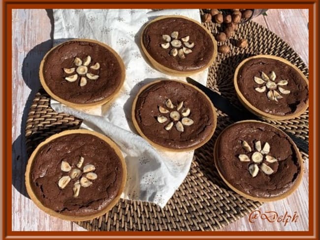 Tartelettes au chocolat noisette et cassonade