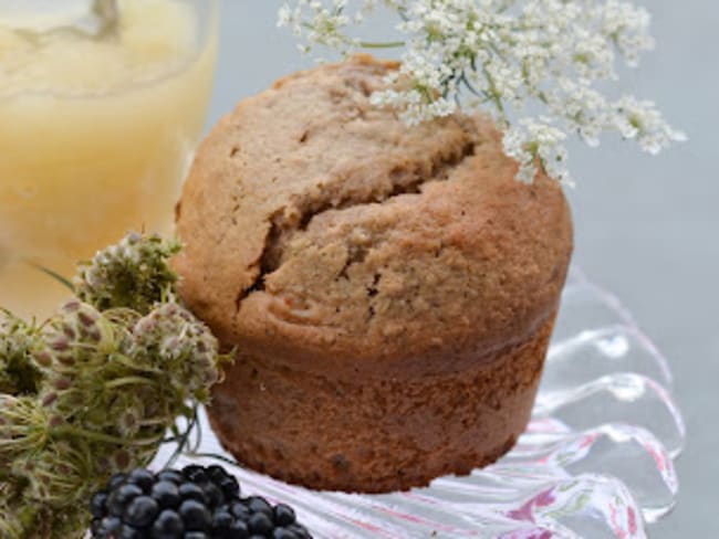 Muffins moelleux sans gluten à la farine de châtaigne et aux fruits de la carotte sauvage