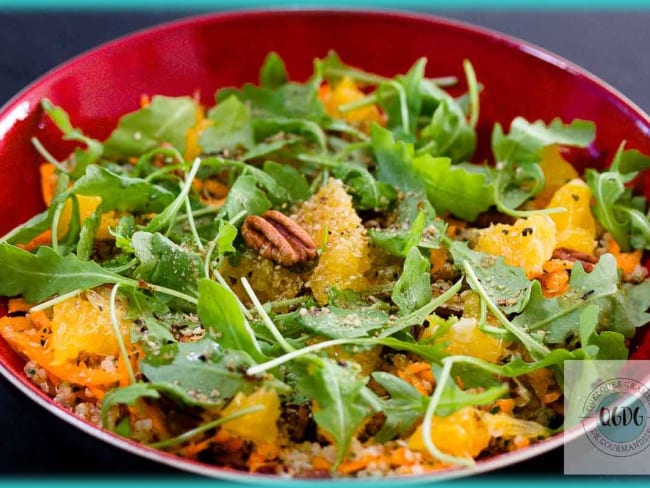 Salade healthy de quinoa et carotte à l'orange