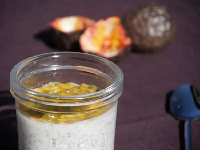 Lait de noix de coco aux graines de chia