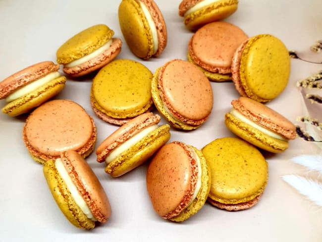 Macarons citron noisette