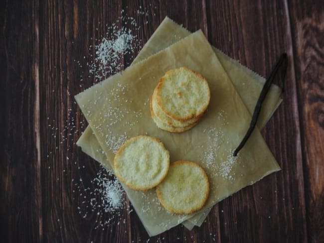 Tuiles noix de coco et vanille : une recette IG bas facile