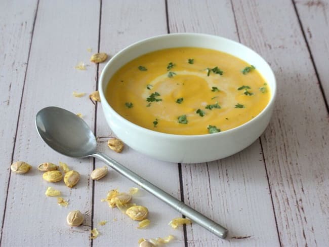 Velouté de potimarron au lait de coco