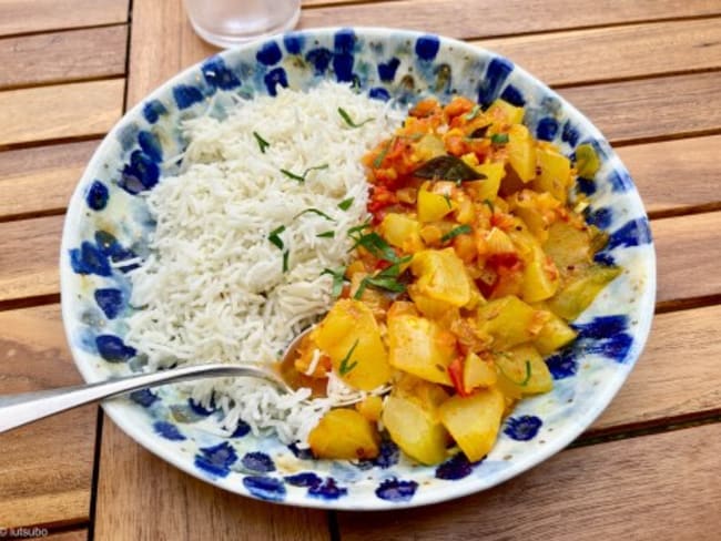 Curry de concombre cuit