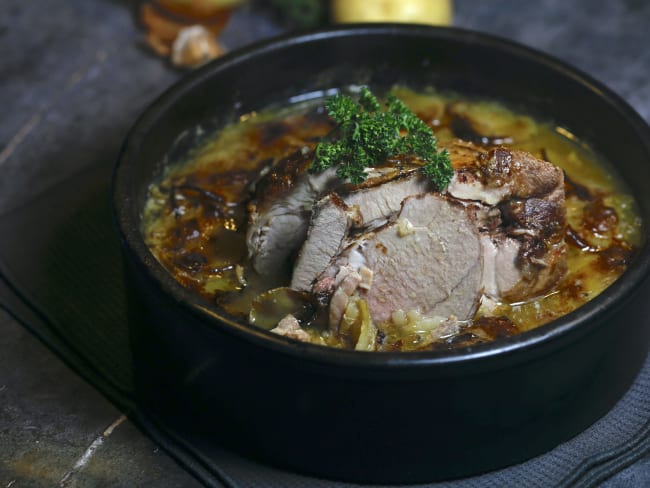 Épaule d'agneau brayaude et ses pommes de terre