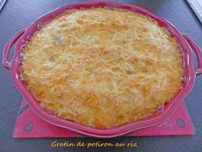 Gratin de potiron au riz bien réconfortant